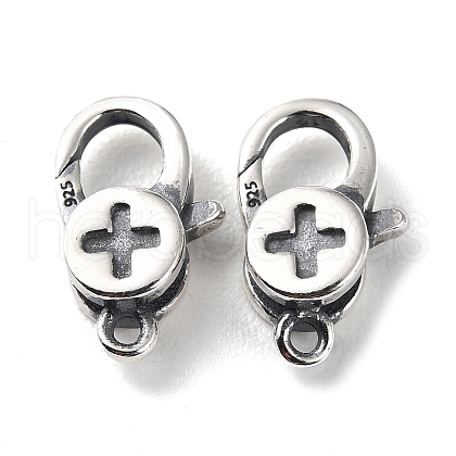 925 Thailand Sterling Silver Lobster Claw Clasps STER-D003-18AS-1