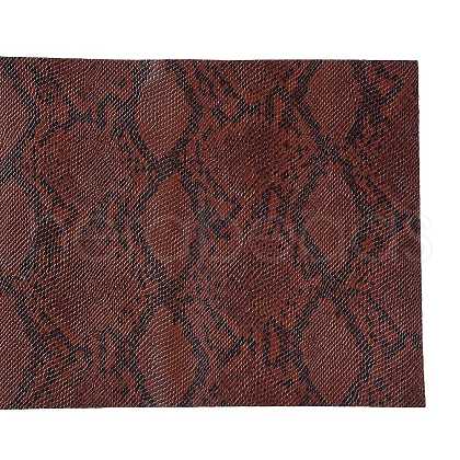 Snakeskin Pattern PU Leather Fabric DIY-XCP0002-54C-1