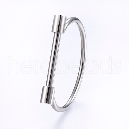 Tarnish Resistant 304 Stainless Steel Bangles BJEW-P222-14P-1