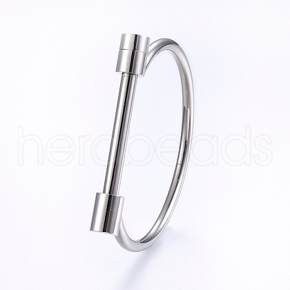 304 Stainless Steel Bangles BJEW-P222-14P-1