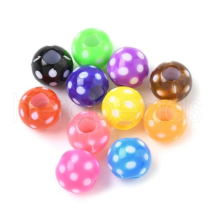 Opaque Acrylic Beads OACR-D309-06-1