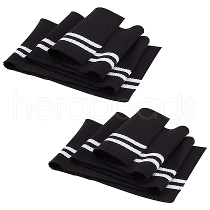 BENECREAT 2Pcs 95% Cotton & 5% Elastic Fiber Ribbing Fabric for Cuffs FIND-BC0004-45A-1