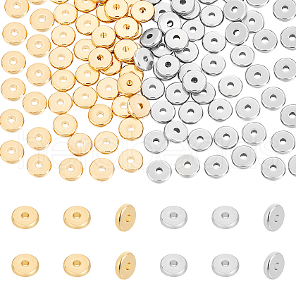 Unicraftale 100Pcs 2 Colors Stainless Steel Spacer Beads STAS-UN0059-46-1
