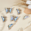 AHADERMAKER 4Pcs Alloy & Glass Buckle BUTT-GA0001-05-4