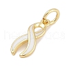 Brass Enamel Charms KK-Q028-30G-03-2