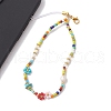 Glass Seed & Natural Howlite & Natural Cultured Freshwater Pearl Mobile Straps HJEW-JM01899-3