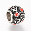 Alloy Enamel European Beads X-MPDL-S055-04-1