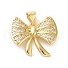 Rack Plating Brass Micro Pave Clear Cubic Zirconia Pendants KK-A206-05E-G-1