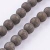 Natural Pyrite Beads Strands G-P303-03-10mm-16-1