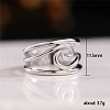 Wave Brass Finger Rings for Women FS-WG2693B-03-5