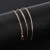 Brass Curb Chains Necklaces for Women NJEW-D302-39RG-2