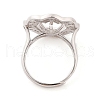 925 Sterling Silver Micro Pave Cubic Zirconia Adjustable Ring Settings STER-B003-11P-3