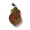 Natural Unakite Pendants G-F714-01B-2