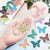 Unicraftale 20Pcs 10 Colors Spray Painted 430 Stainless Steel Filigree Joiners Links STAS-UN0030-96-2