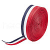 15 Yards Three Color Polyester Striped Ribbon OCOR-WH0078-120A-1