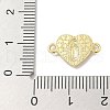 Rack Plating Brass Religion Heart Virgin Mary Connector Charms KK-L224-098G-3