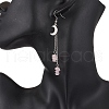 304 Stainless Steel Moon Dangle Earrings EJEW-JE06393-3