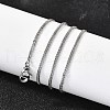 1.2MM 304 Stainless Steel Wheat Chain Necklaces for Men STAS-V011-03A-P-3
