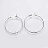 316 Surgical Stainless Steel Hoop Earrings Findings X-STAS-K146-039-25mm-1