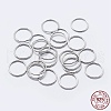Rhodium Plated 925 Sterling Silver Round Rings STER-F036-03P-0.6x6-1