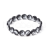 2Pcs 2 Color Acrylic Yin Yang Stretch Bracelets Set BJEW-JB09405-2