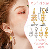 ARRICRAFT 8Pcs 2 Colors Rack Plating Brass Pave Cubic Zirconia Pendants KK-AR0003-85-4