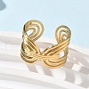 304 Stainless Steel Cuff Rings RJEW-P150-01G-2