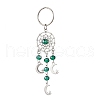 Woven Net/Web with Moon Alloy Keychain KEYC-JKC01242-4