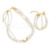 Letter V Alloy & Plastic Pearl Round Beaded Multilayer
Choker & Bracelets Sets FS-WG3C0FB-01-5