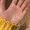 Bowknot 925 Sterling Silver Pendant Necklaces for Women NJEW-F338-04S-4