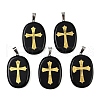 Natural Obsidian Pendants G-S392-01I-1