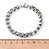 201 Stainless Steel Byzantine Chain Bracelets BJEW-B078-155P-3