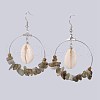 Chip Gemstone Dangle Earrings EJEW-JE02942-M-2