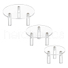 FINGERINSPIRE 3 Sets 3 Styles Round Transparent Acrylic Minifigure Display Stands ODIS-FG0001-49-1