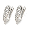 Rack Plating Brass Hoop Earring Findings EJEW-C102-25P-1