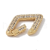 Rack Plating Brass Micro Pave Cubic Zirconia Twister Clasps KK-NH0002-06G-01-2