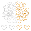 Unicraftale 40Pcs 2 Colors Brass Linking Rings KK-UN0003-30-1