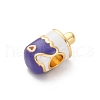 Brass Enamel European Beads KK-Q098-26G-A-2