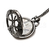 Alloy Glass Pendant Pocket Necklace WACH-S002-13B-1