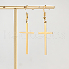 Classic Minimalist Stainless Steel Cross Dangle Earrings SK8644-5