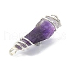 Natural Amethyst Pendants PALLOY-JF02086-03-4