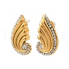 304 Stainless Steel Rhinestone Stud Earrings EJEW-Z126-02G-2