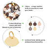 SUPERFINDINGS 120Pcs 6 Colors Tibetan Style Brass Stamping Blank Tag Charms FIND-FH0009-57-3