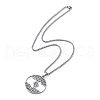304 Stainless Steel Pendant Necklaces NJEW-C042-07P-3
