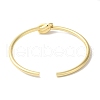 Brass Open Cuff Bangles BJEW-C070-06G-4