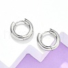 Tarnish Resistant 304 Stainless Steel Huggie Hoop Earrings EJEW-F111-14mm-P-1