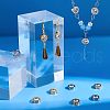 Unicraftale 12Pcs 2 Colors 304 Stainless Steel Clear Cubic Zirconia Connector Charms STAS-UN0037-33-2