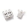 Brass Multi-strand Box Clasps KK-O129-01P-3