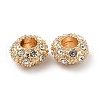 Rack Plating Alloy Rhinestone European Beads PALLOY-P289-34G-2