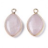 Natural Rose Quartz Pendants G-S359-318C-2